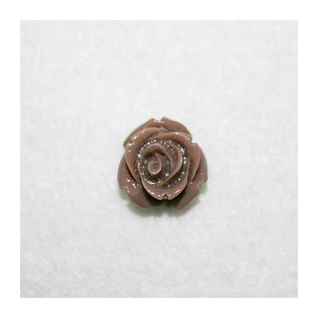 Rosa de resina pequeña marrón