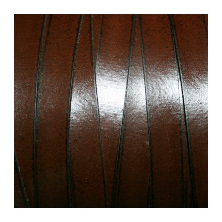 Cuero sintético plano 10mm marrón
