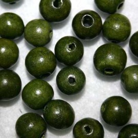 Bola madera verde oliva 10mm