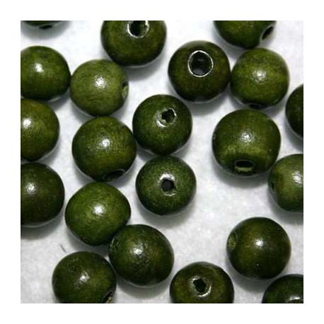 Bola madera verde oliva 10mm