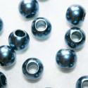 Perla sintética azul oscuro paso 5mm
