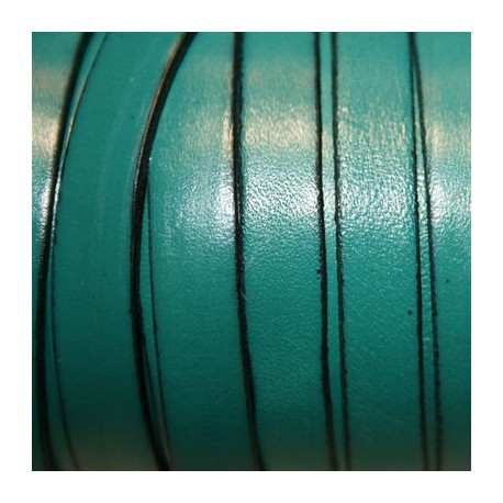 Cuero plano turquesa verdoso 10mm