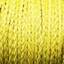 Cuero sintético trenzado 3mm amarillo