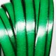 Cuero plano verde esmeralda 10mm 