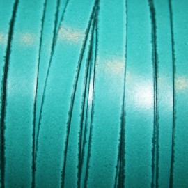 Cuero sintético plano 10mm turquesa verdoso