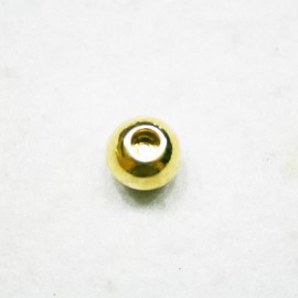 Cierre imán bola dorada con caja de 4,5mm