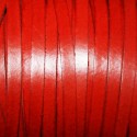 Cuero sintético plano 5mm rojo