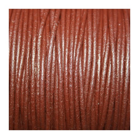 Cuero redondo 2,5mm nacional marrón