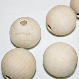 Bola de madera natural de 35mm