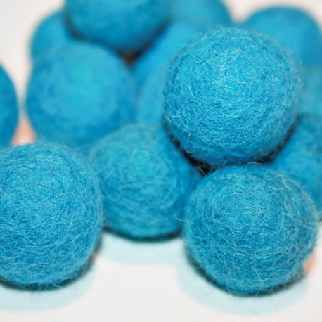 Bola de fieltro azul 22mm