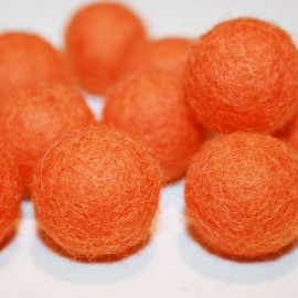 Bola de fieltro naranja 22mm