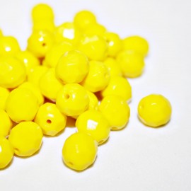 Facetada Checa 8mm amarillo mate